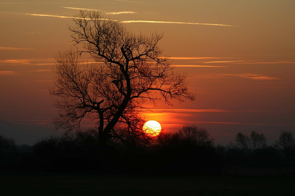 Backlight cloud dawn photo