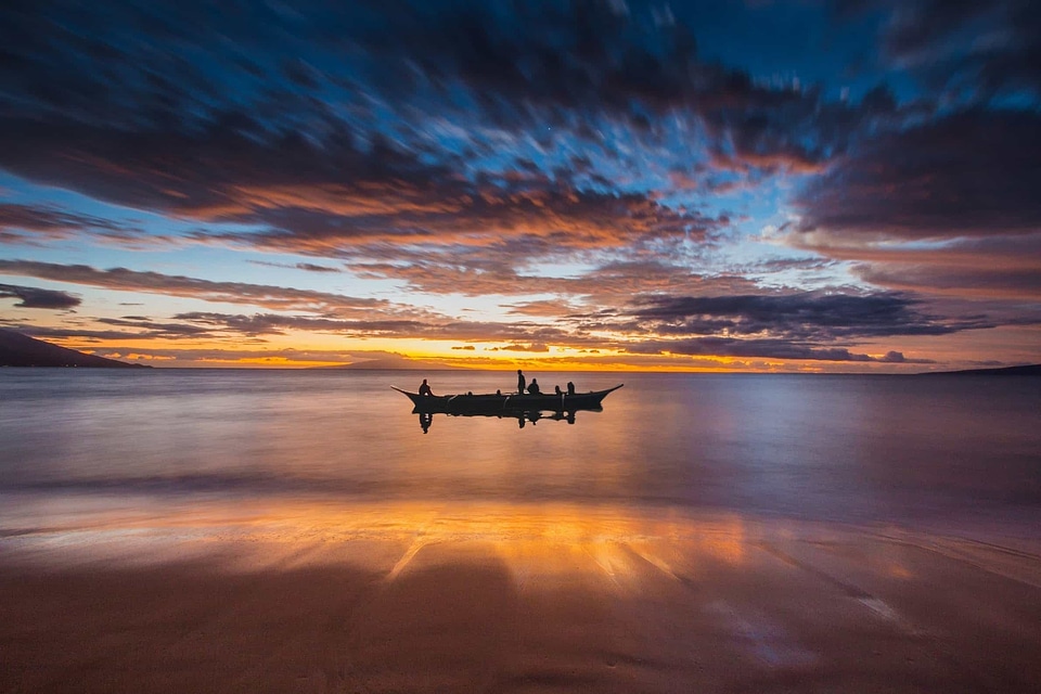 Backlight bay beach photo