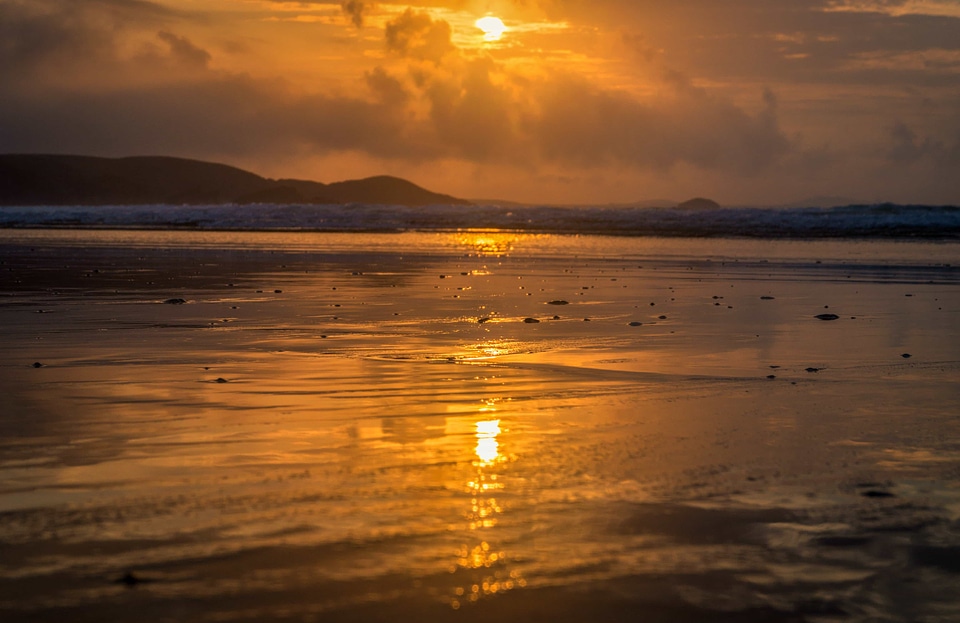 Backlight bay beach photo