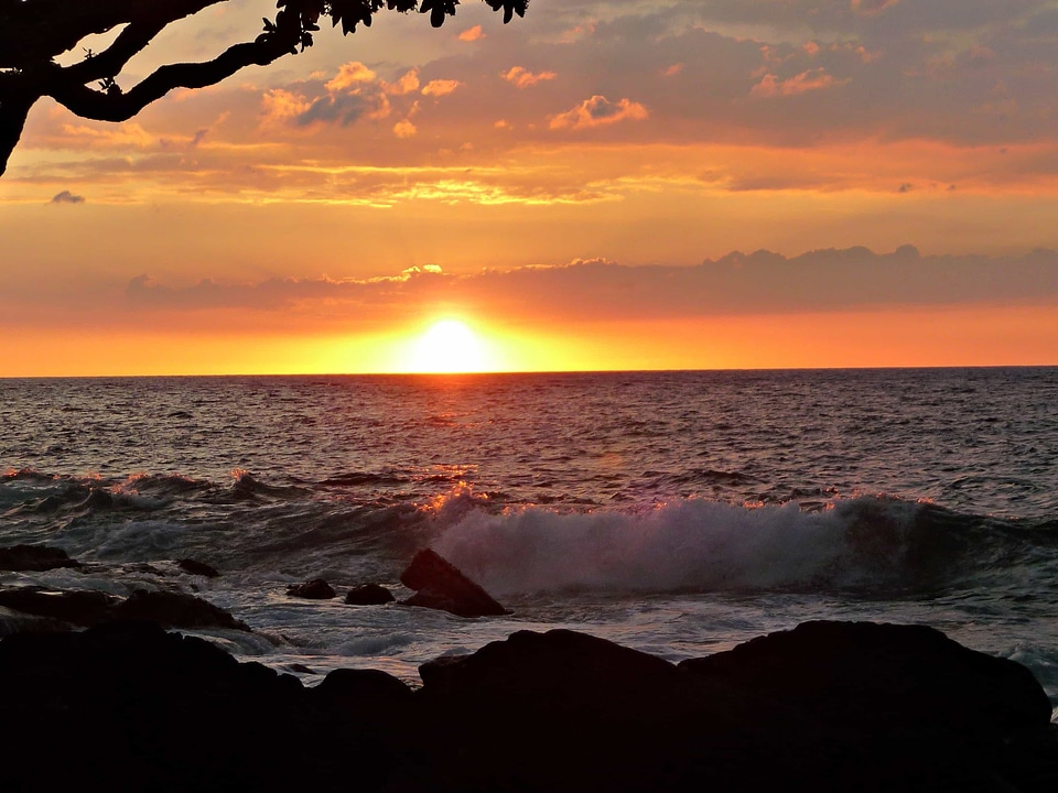 Backlight bay beach photo