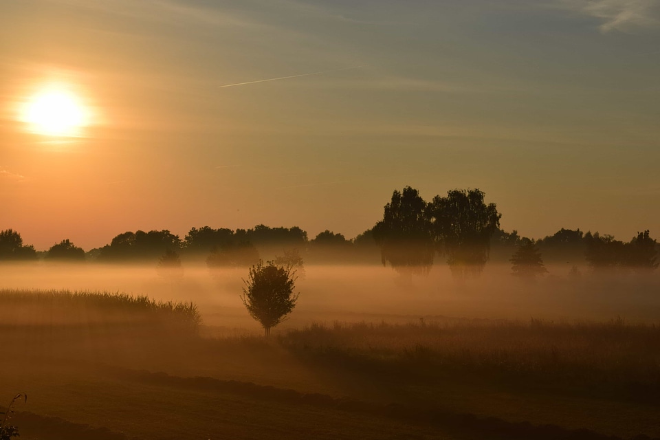 Atmosphere backlight dawn
