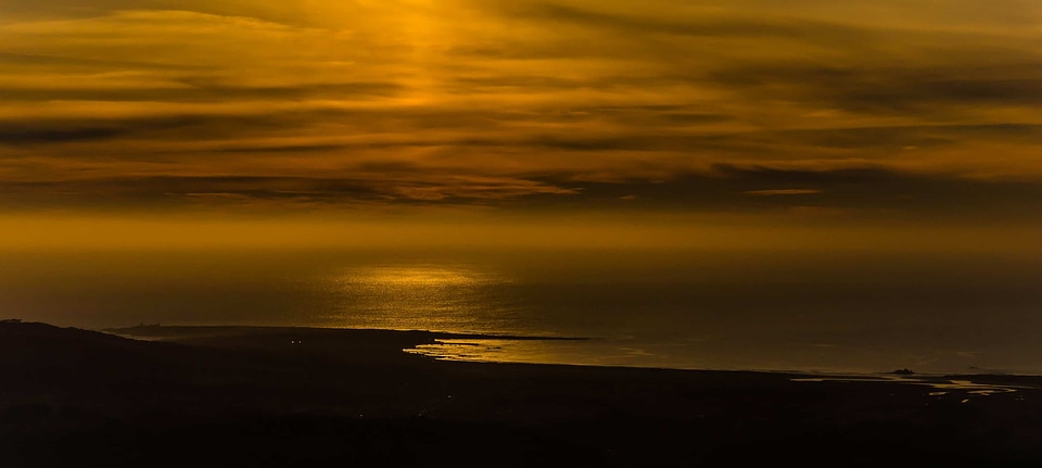 Backlight beach coast photo