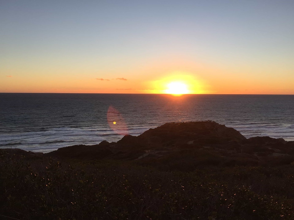 Backlight beach coast photo