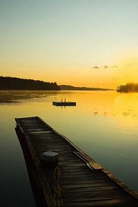 Backlight beach boat