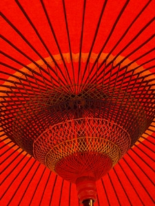 Red umbrella japan