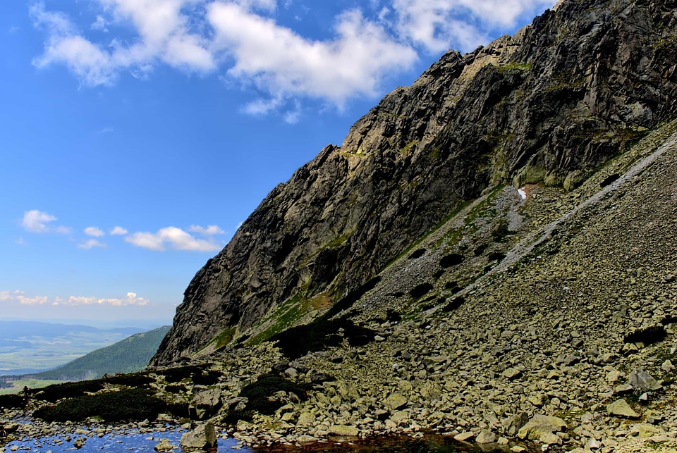 Blue Sky cliff cloud photo