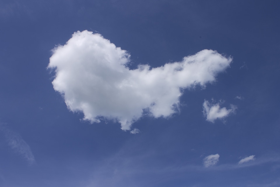 Blue cloudscape summer clouds