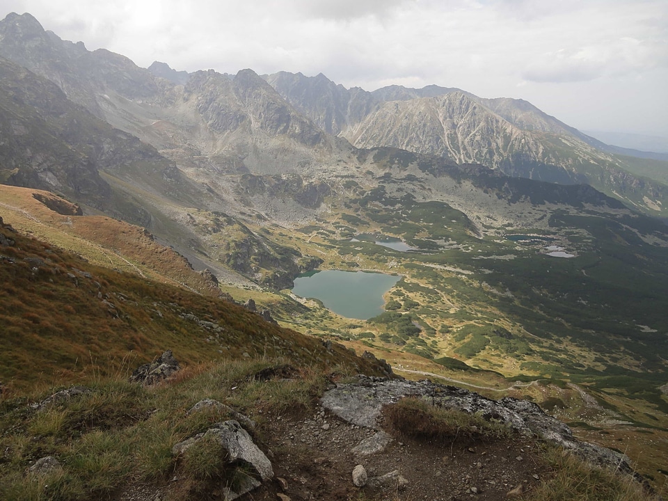 Hill lake landscape photo