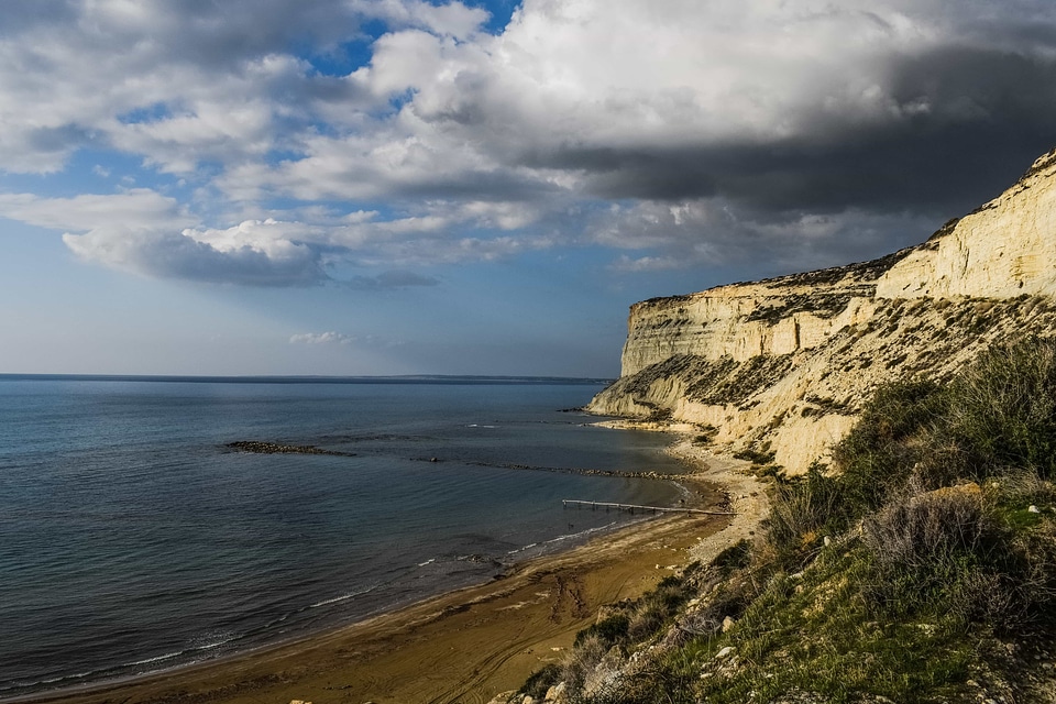 Beach cliff coast photo