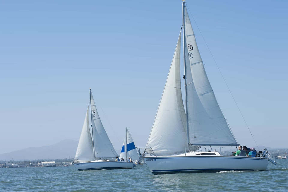 Beautiful Photo blue sky boat