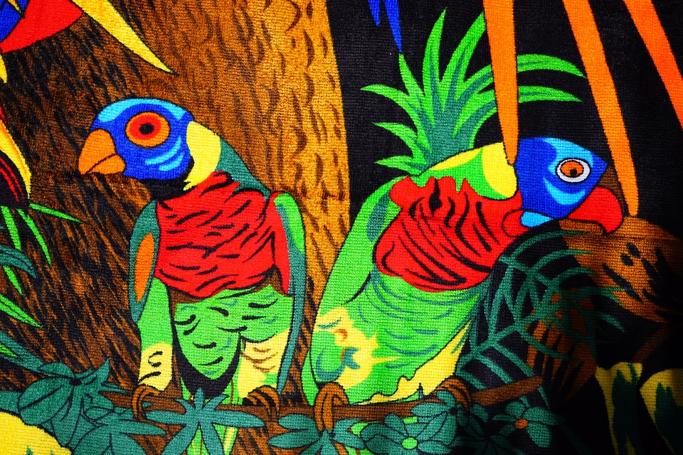 Bath towel colorful color