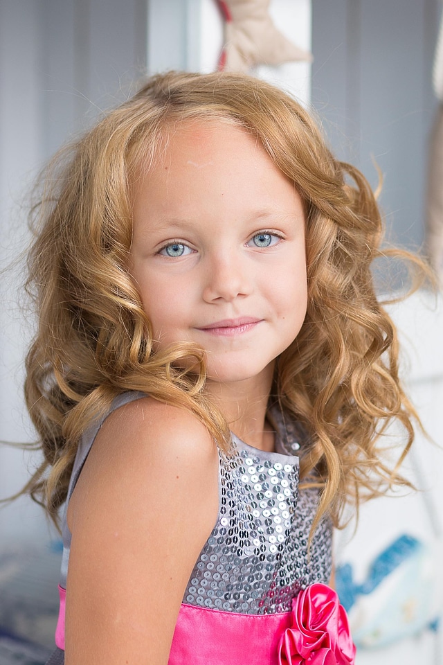 Attractive blond cheerful