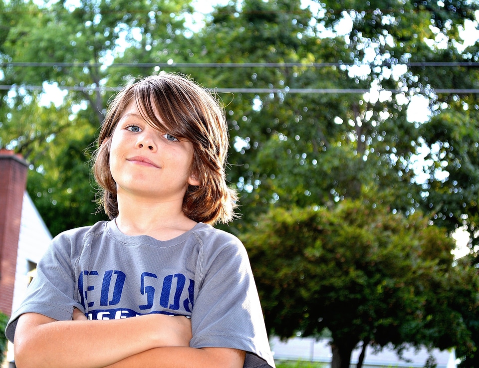 Children male backlighting