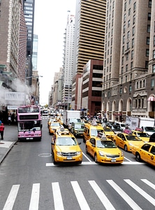 Street taxi yellow photo