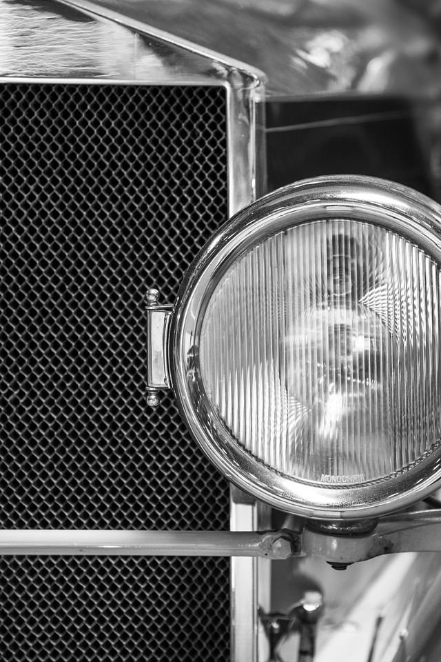 Black and white vehicle automotive
