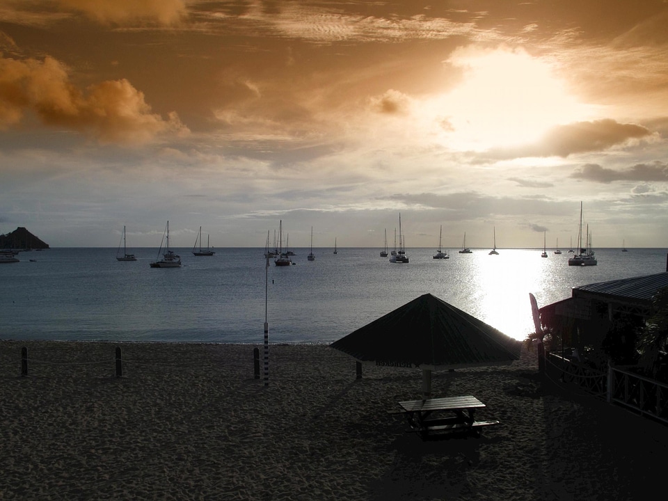 Atmosphere backlight beach