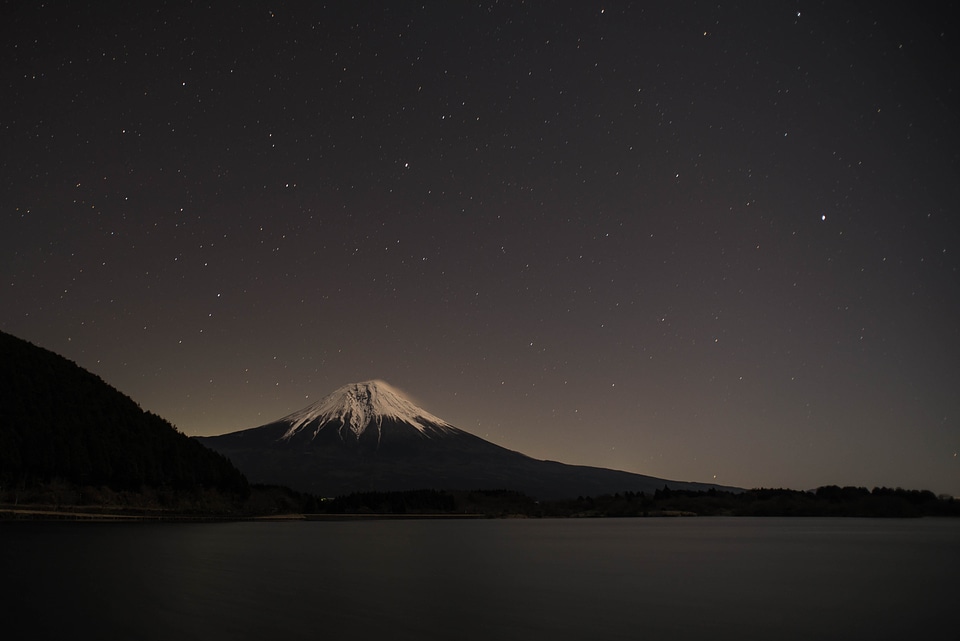 Japan world heritage site night view photo