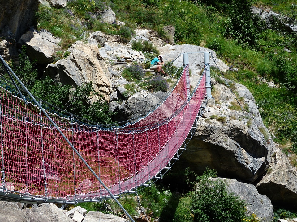 River rope bridge ropes