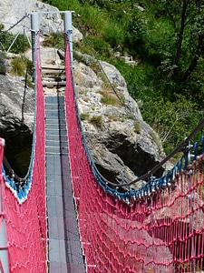 River rope bridge ropes photo