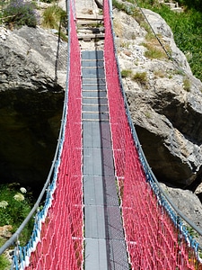 River rope bridge ropes photo