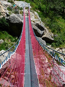 River rope bridge ropes photo