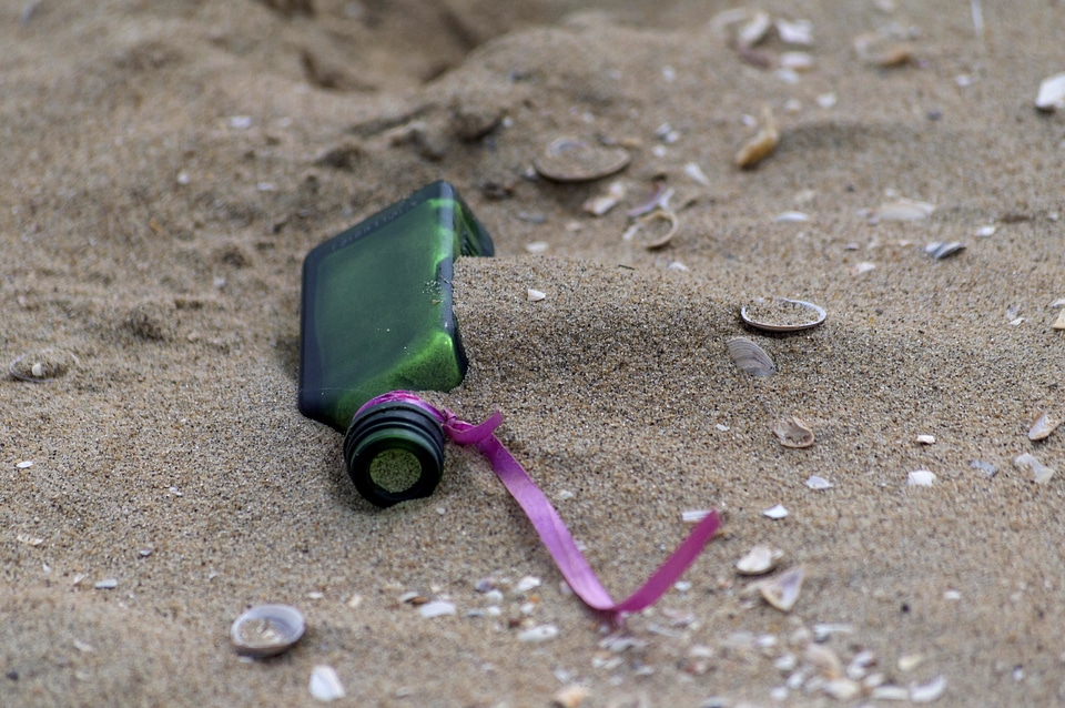 Beach bottle desert