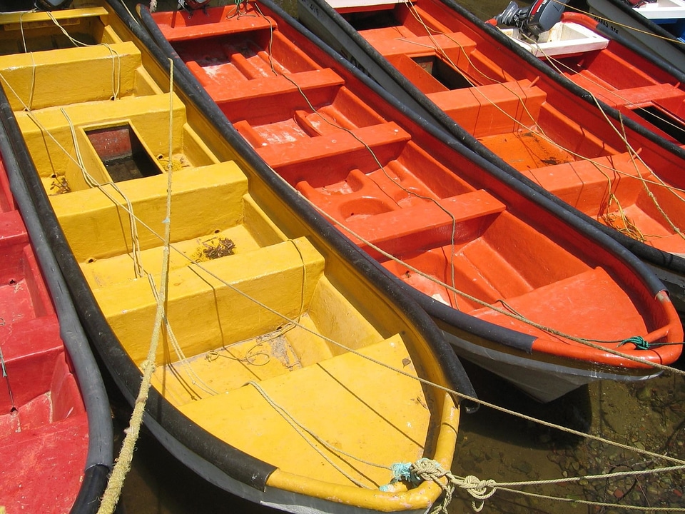 Boat colorful vehicle