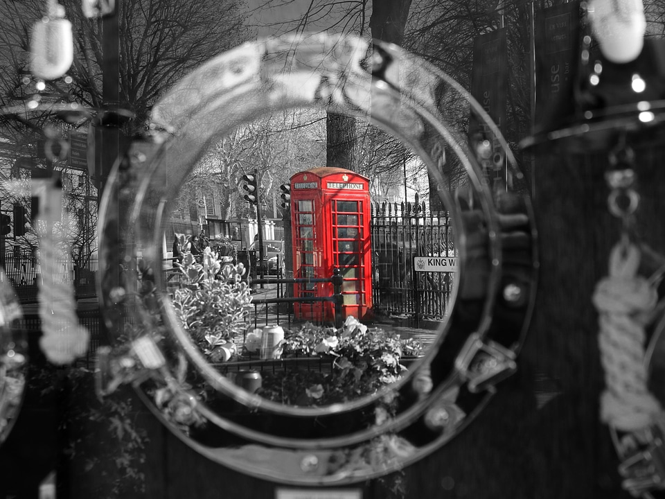 Glass monochrome street