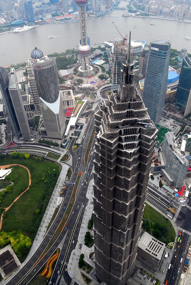 Aerial architecture car photo