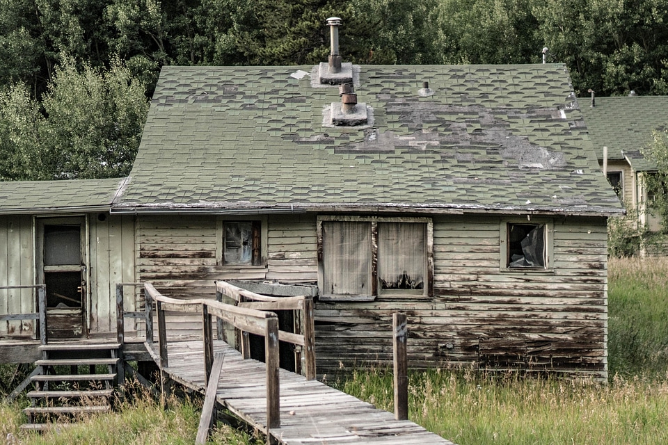 Abandoned architecture barn