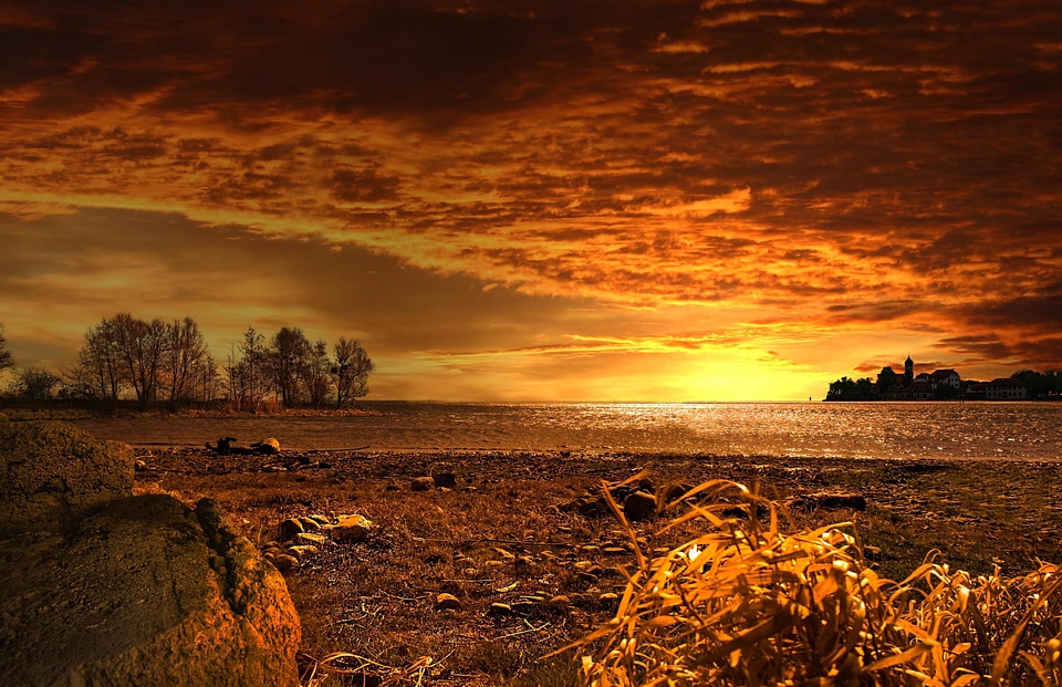 Beach beautiful photo cloud
