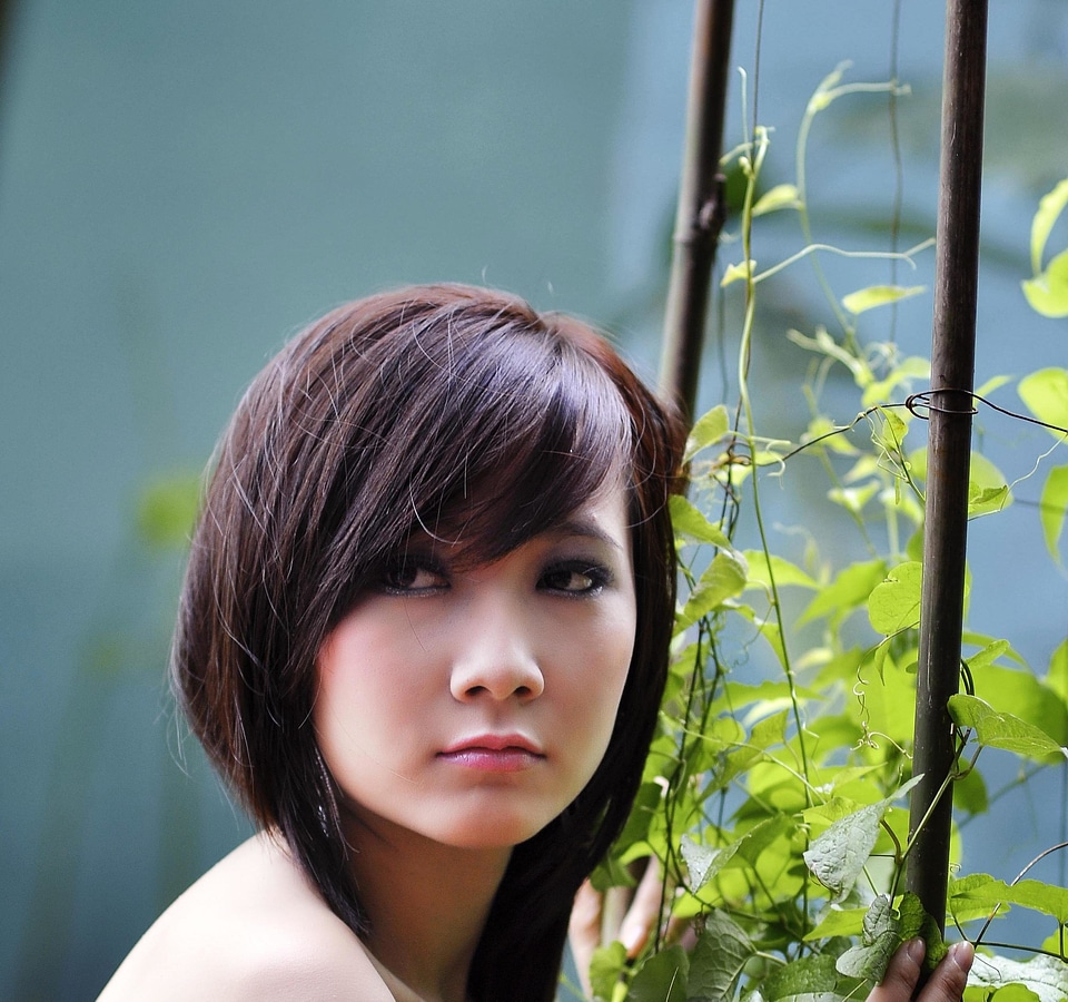 Attractive beautiful brunette
