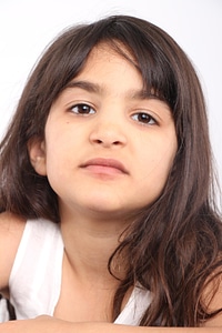 Attractive brunette child