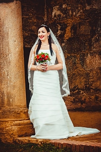 Attractive beautiful bride photo