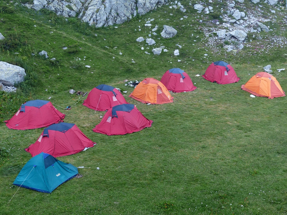 Camp campsite grass
