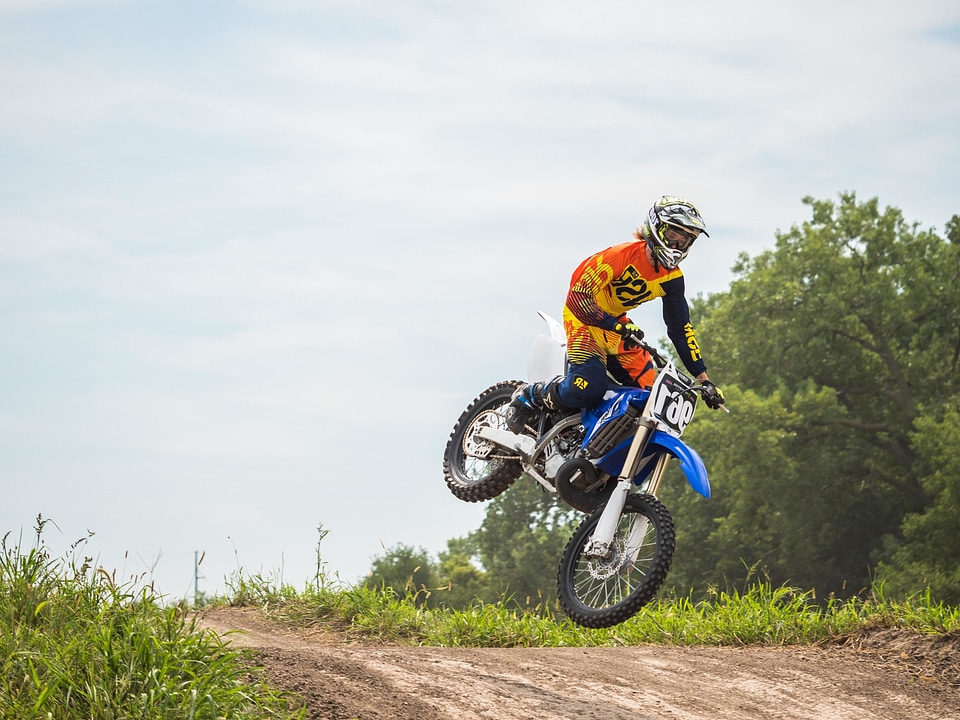 Action beautiful photo biker