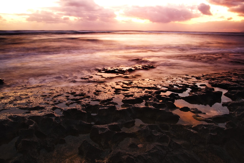 Autumn beach cliff