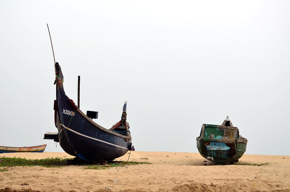 Beach boat ocean photo