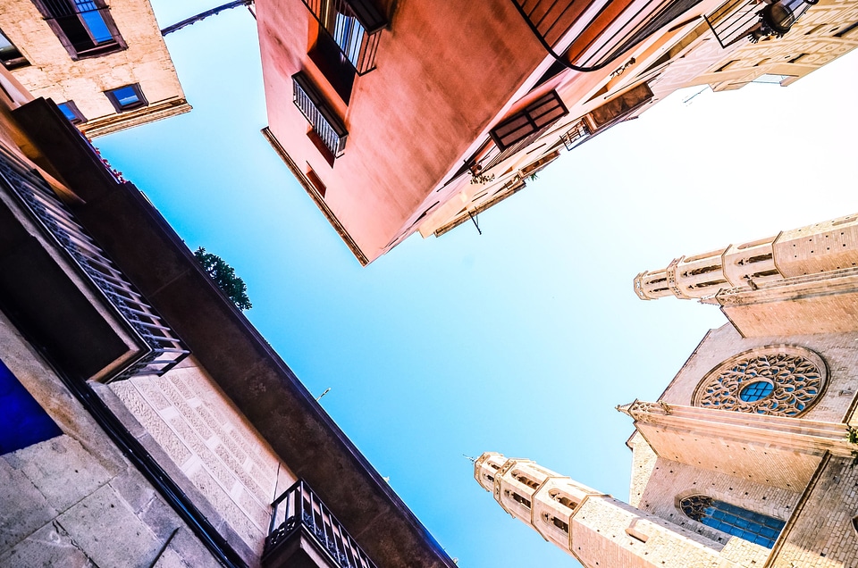 Architecture blue sky cathedral