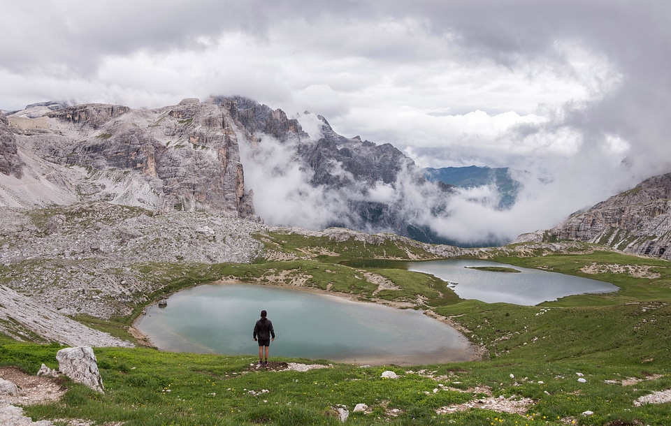 Glacier lake landscape