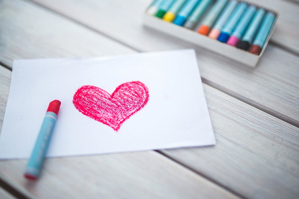 Colorful crayon design