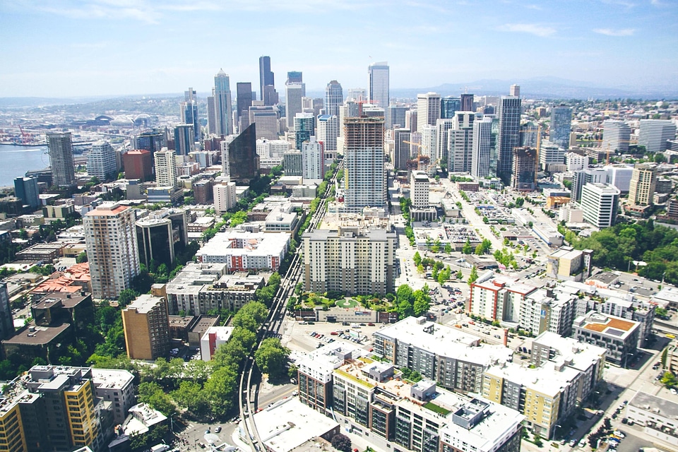 Aerial architecture avenue photo