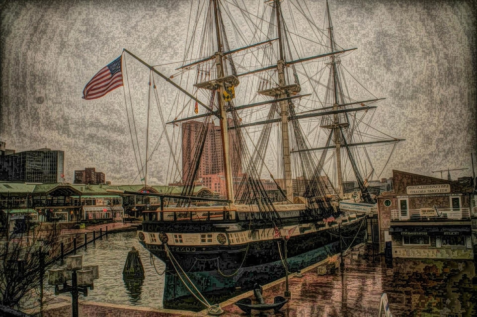 Art beautiful photo boat
