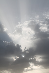 Backlight sky rays of sunshine