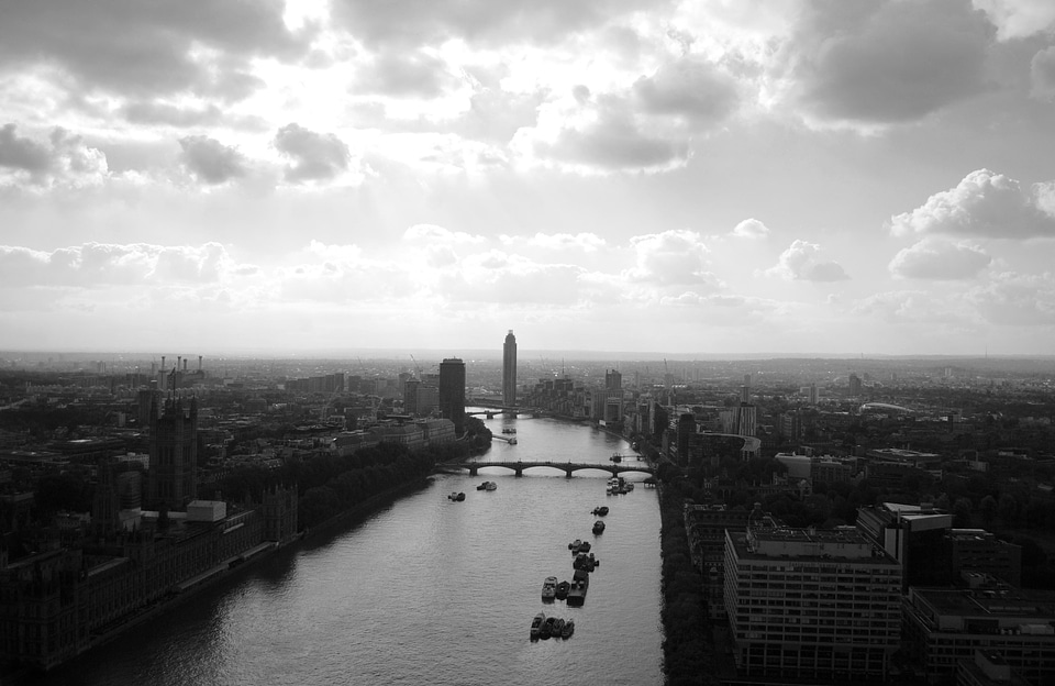 Architecture black and white bridge
