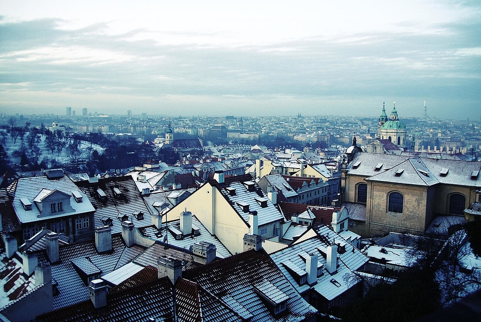 Aerial architecture church