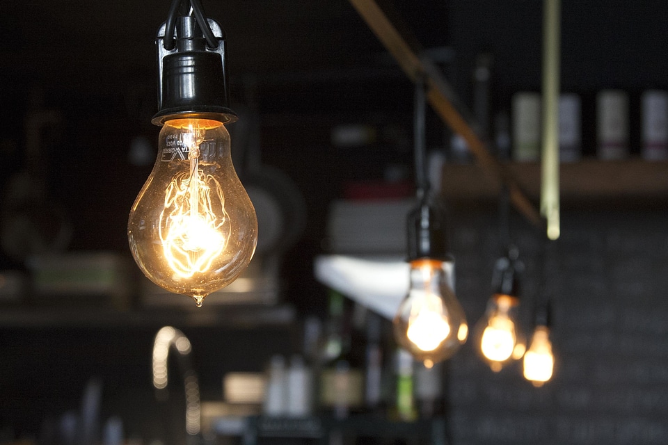 Black bulb candle photo