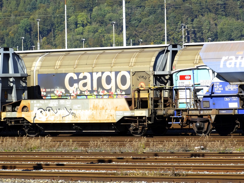 Railway carriages railway transport logistics photo