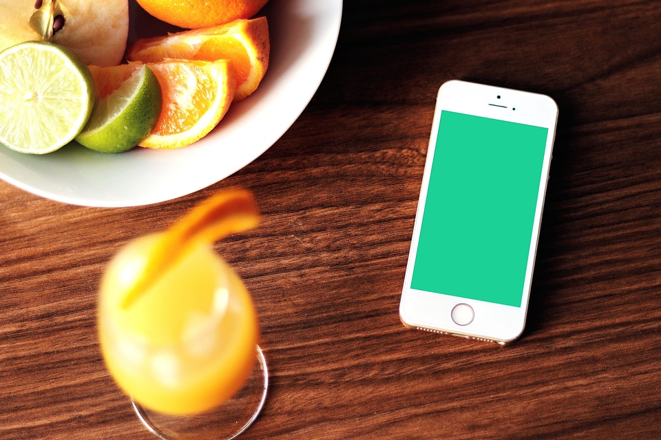 Cellphone citrus cocktail