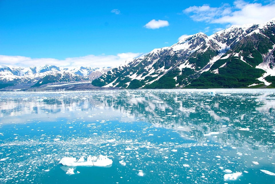 Cold glacier ice photo
